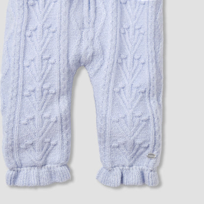Giggles Textured Hooded Sleepsuit with Long Sleeves
