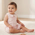 Giggles Peter Pan Collar Sleeveless Romper with Lace Detail