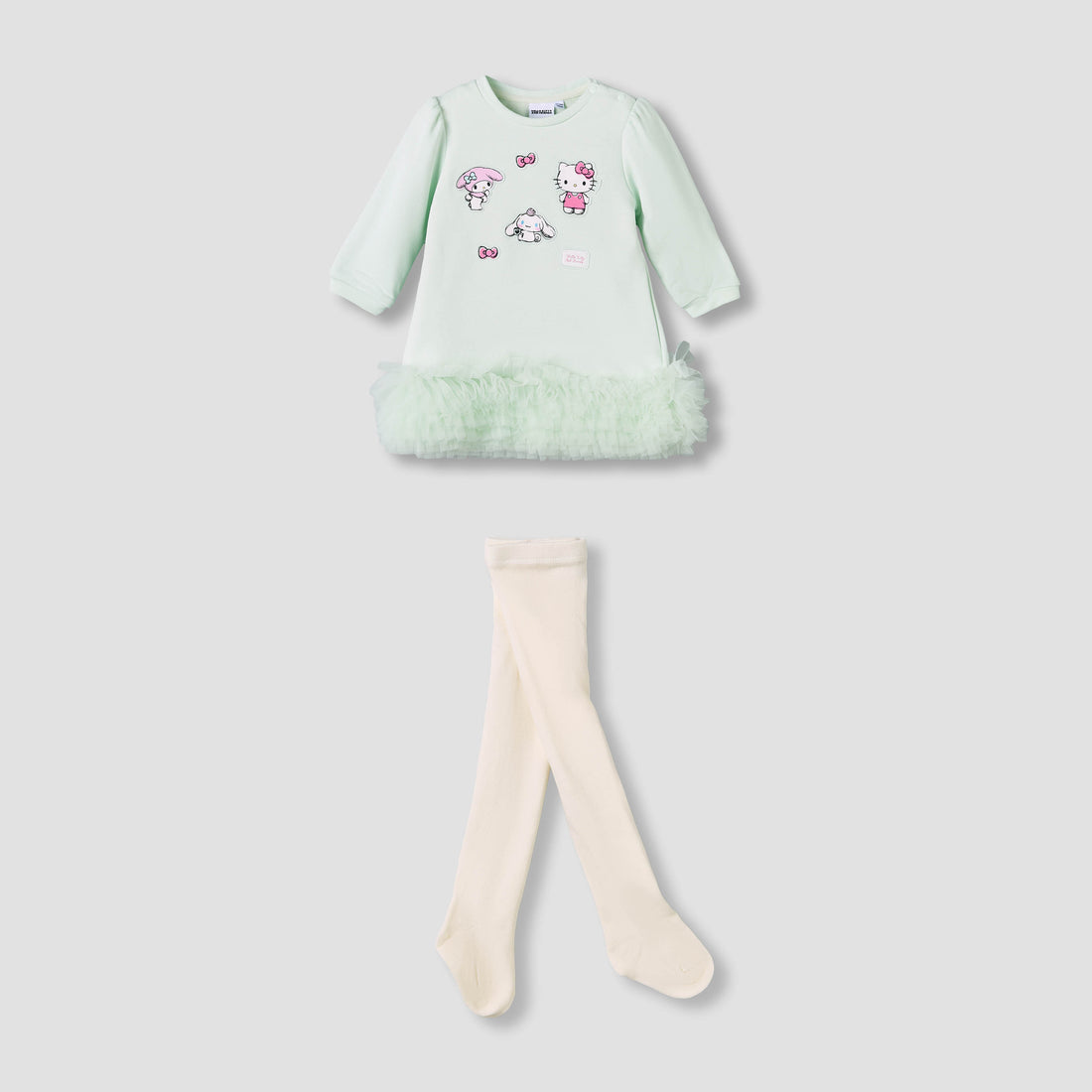 Sanrio Round Neck Long Sleeves Dress with Tights - Multicolour / 12-18 mths