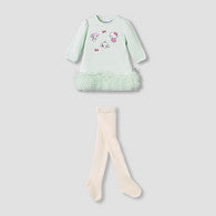 Sanrio Round Neck Long Sleeves Dress with Tights-undefined-image-1
