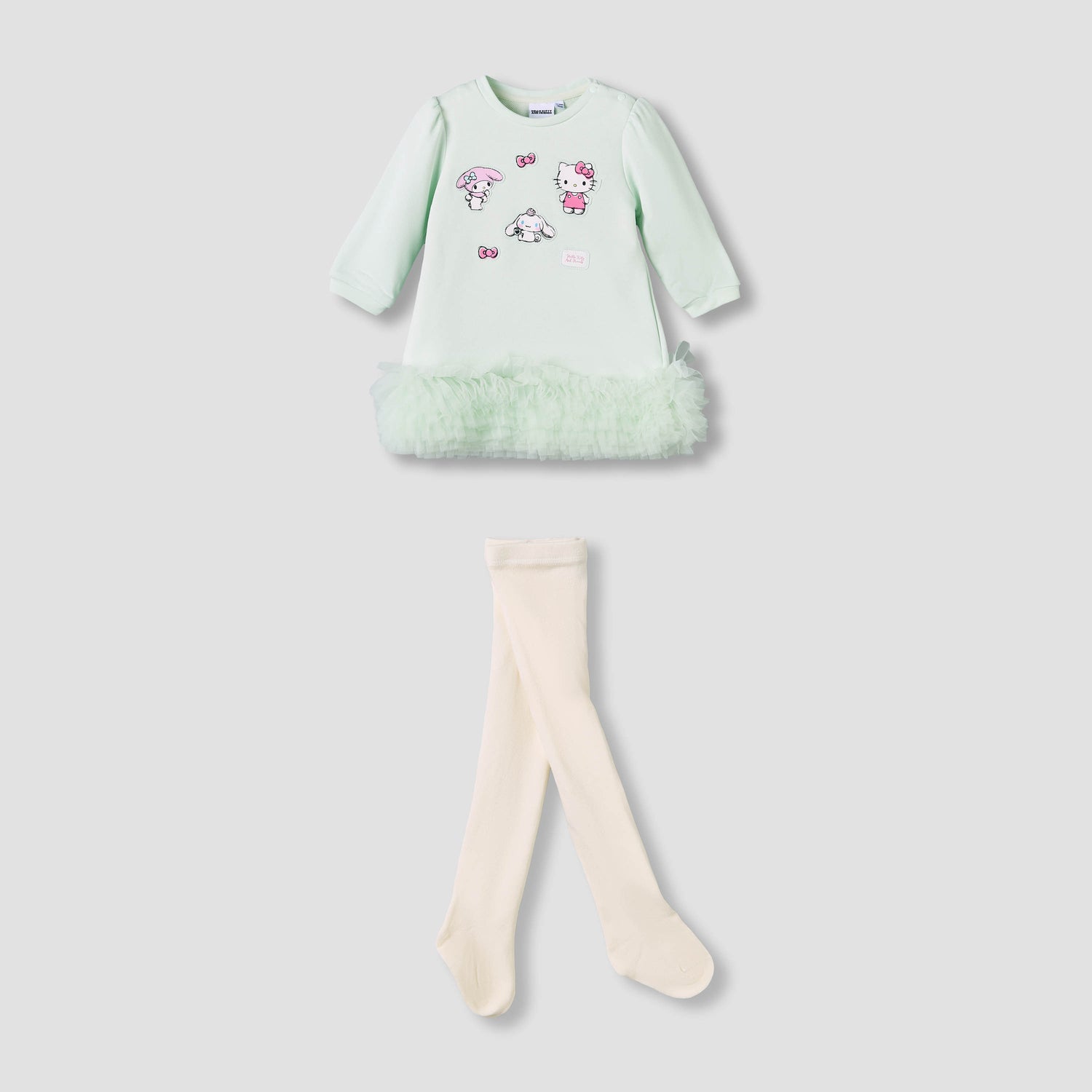 Sanrio Round Neck Long Sleeves Dress with Tights