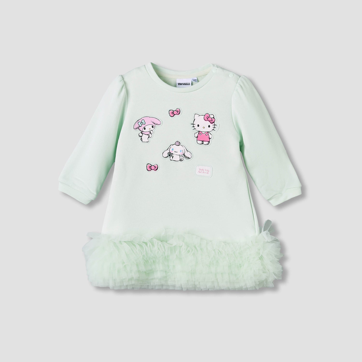 Sanrio Round Neck Long Sleeves Dress with Tights