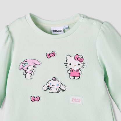 Sanrio Round Neck Long Sleeves Dress with Tights