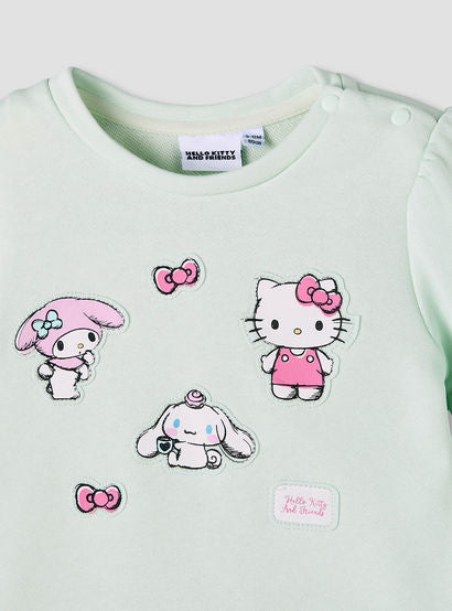 Sanrio Round Neck Long Sleeves Dress with Tights-baby-girls-clothing-setsandcoords-image-6