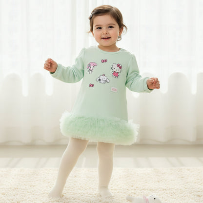 Sanrio Round Neck Long Sleeves Dress with Tights - Multicolour / 24-36 mths