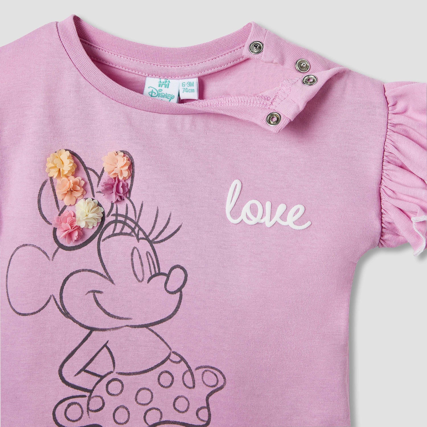 Disney Minnie Mouse Print T-shirt with Ruffles - Set of 2