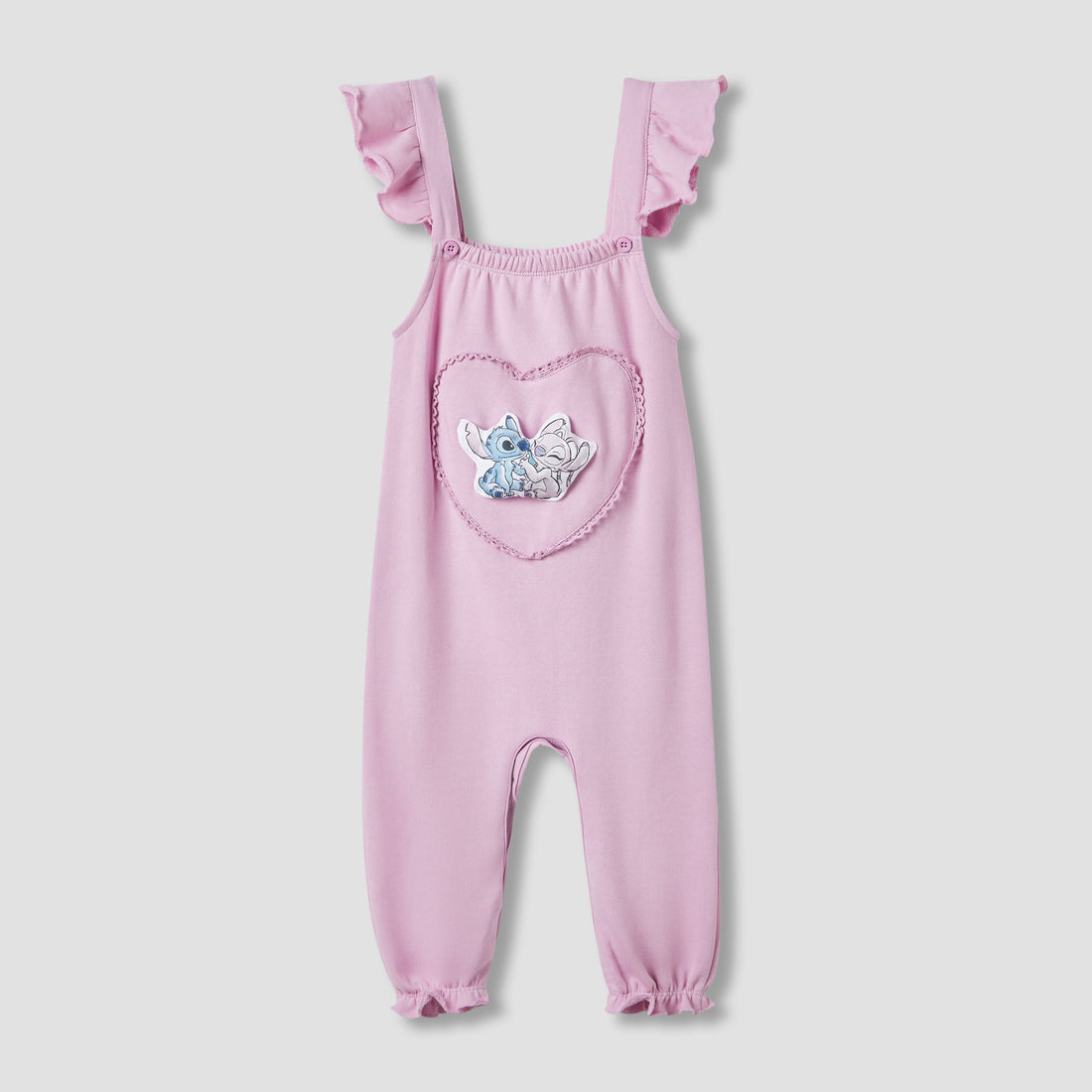Disney Heart Print T-shirt and Dungarees Set