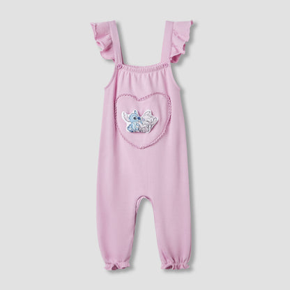 Disney Heart Print T-shirt and Dungarees Set