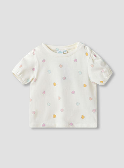 Disney Heart Print T-shirt and Dungarees Set-baby-girls-clothing-setsandcoords-image-3