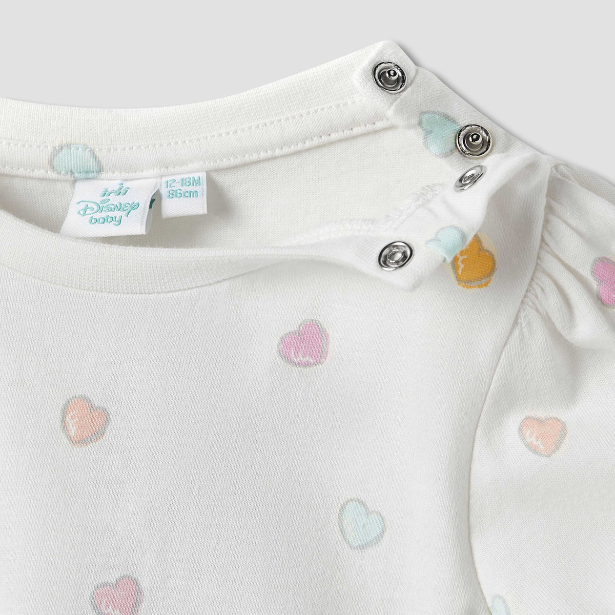 Disney Heart Print T-shirt and Dungarees Set