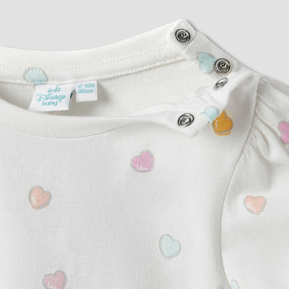 Disney Heart Print T-shirt and Dungarees Set