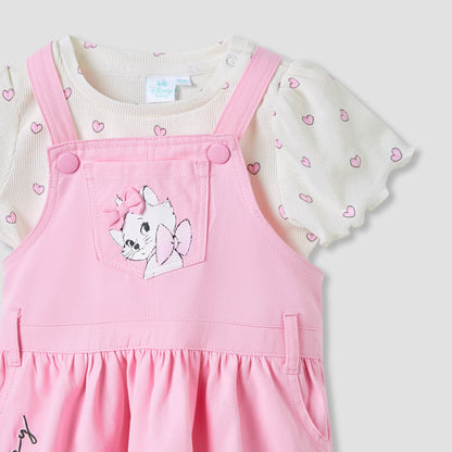 Disney Marie Cat Pinafore Dress and Printed Top Set