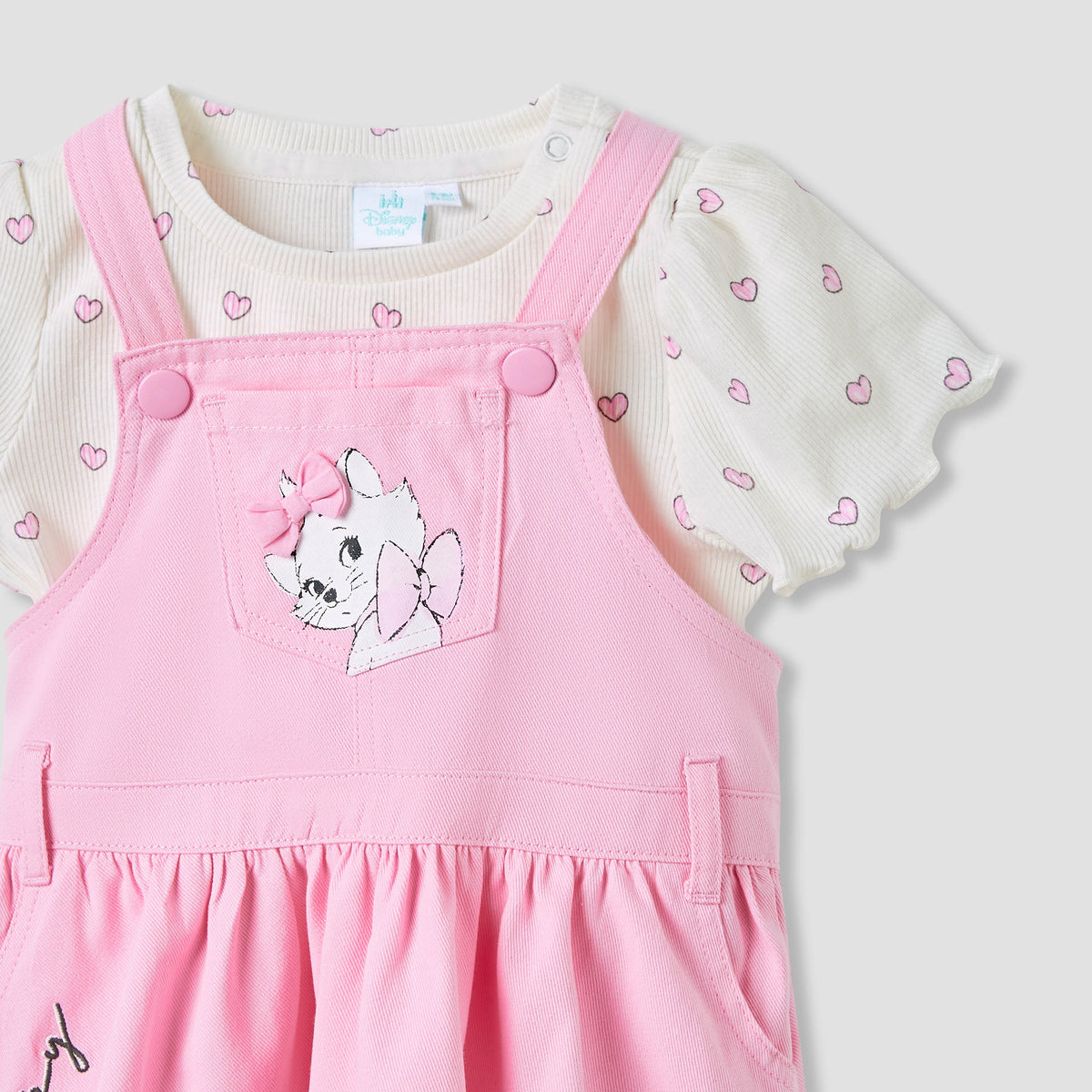 Disney Marie Cat Pinafore Dress and Printed Top Set