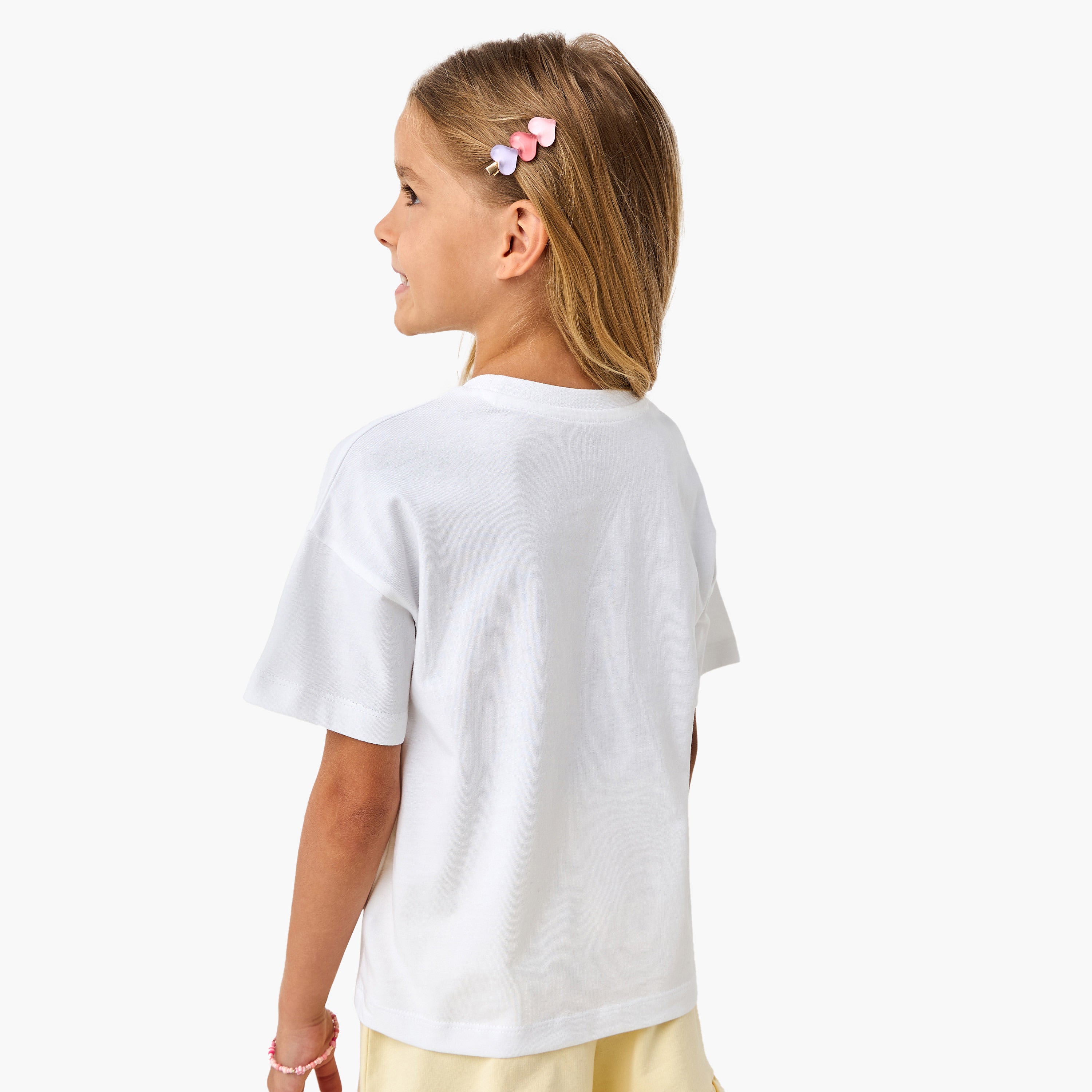 Juniors Sequinned T-shirt with Short Sleeves