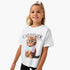 Juniors Sequin Embellished T-shirt with Short Sleeves - White / 1-2 yrs
