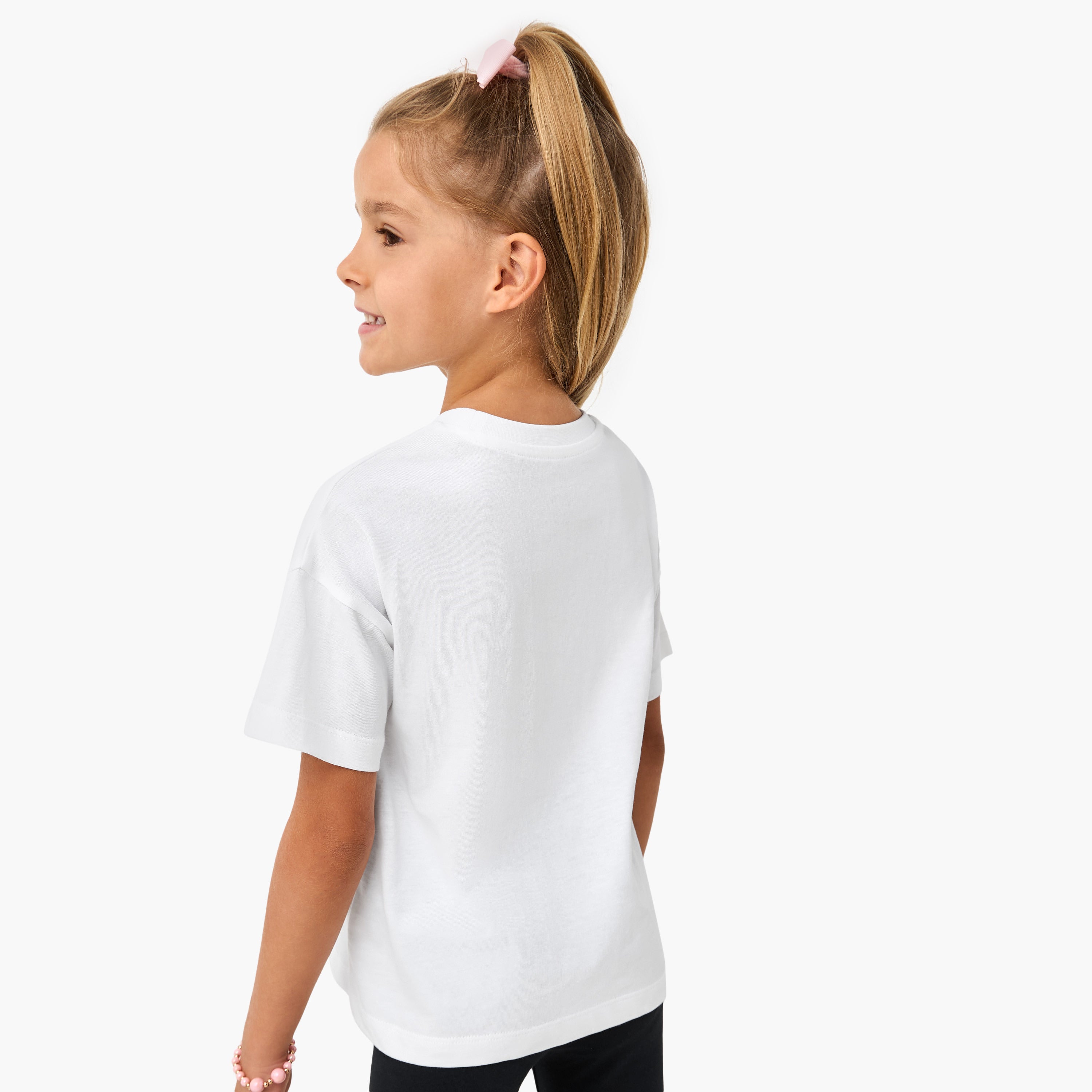 Juniors Sequin Embellished T-shirt with Short Sleeves