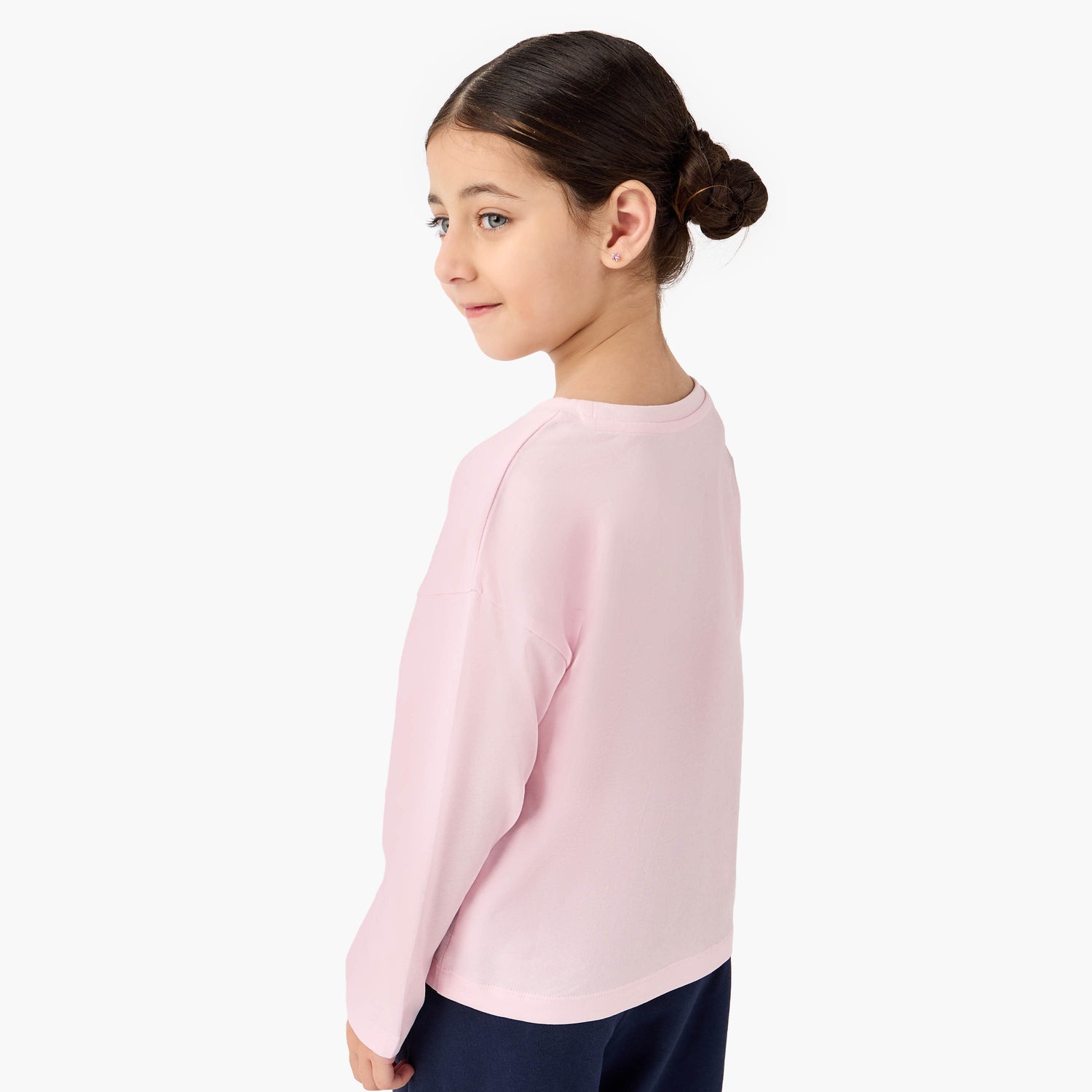 Juniors Teddy Bear Print T-shirt with Long Sleeves