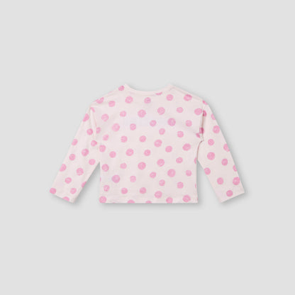Juniors Printed T-shirt with Long Sleeves