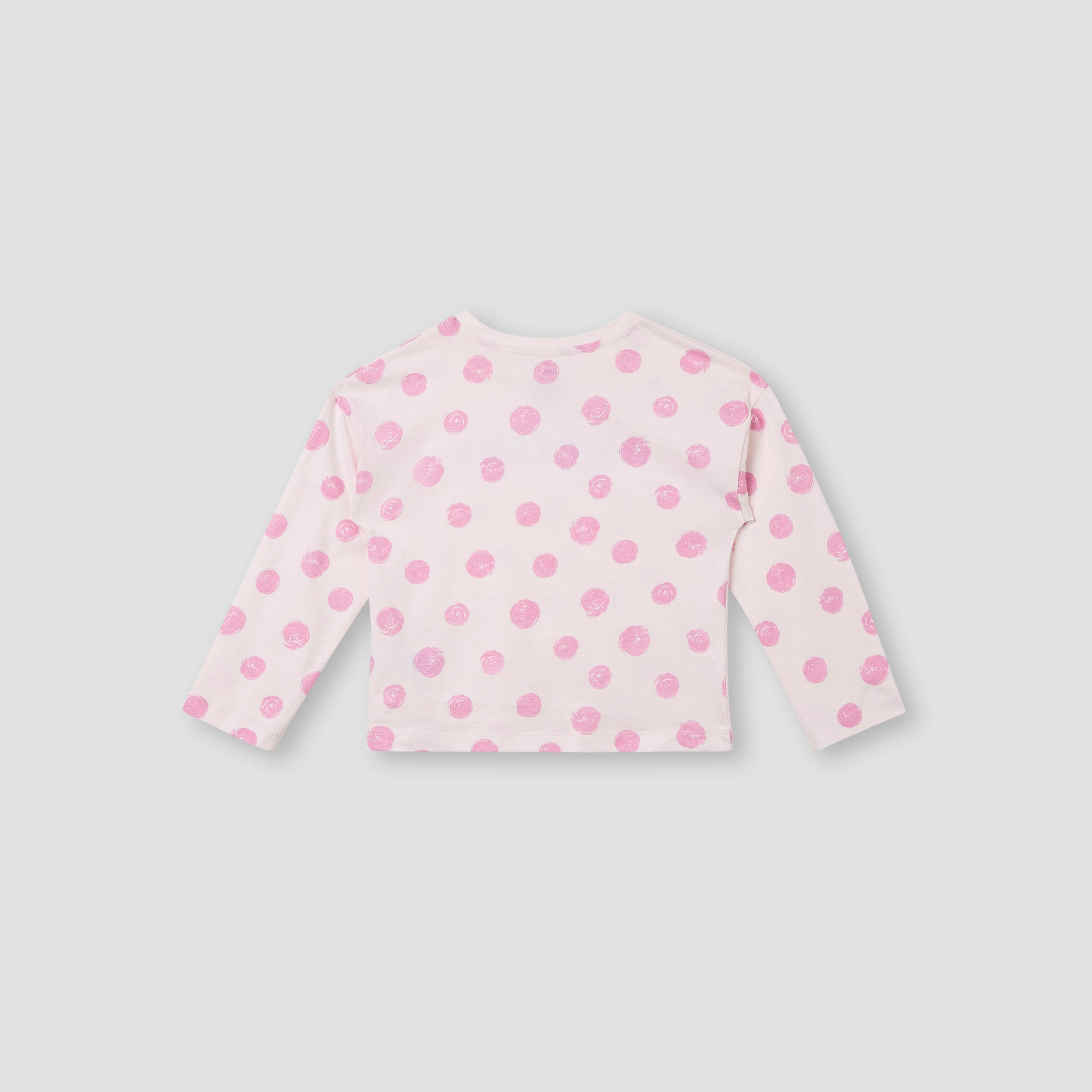 Juniors Printed T-shirt with Long Sleeves