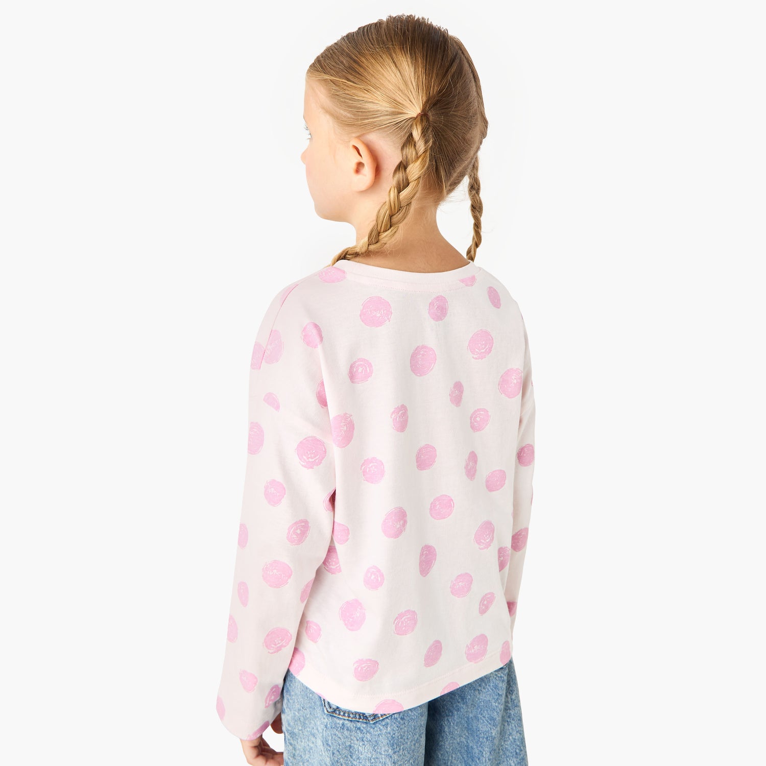 Juniors Printed T-shirt with Long Sleeves