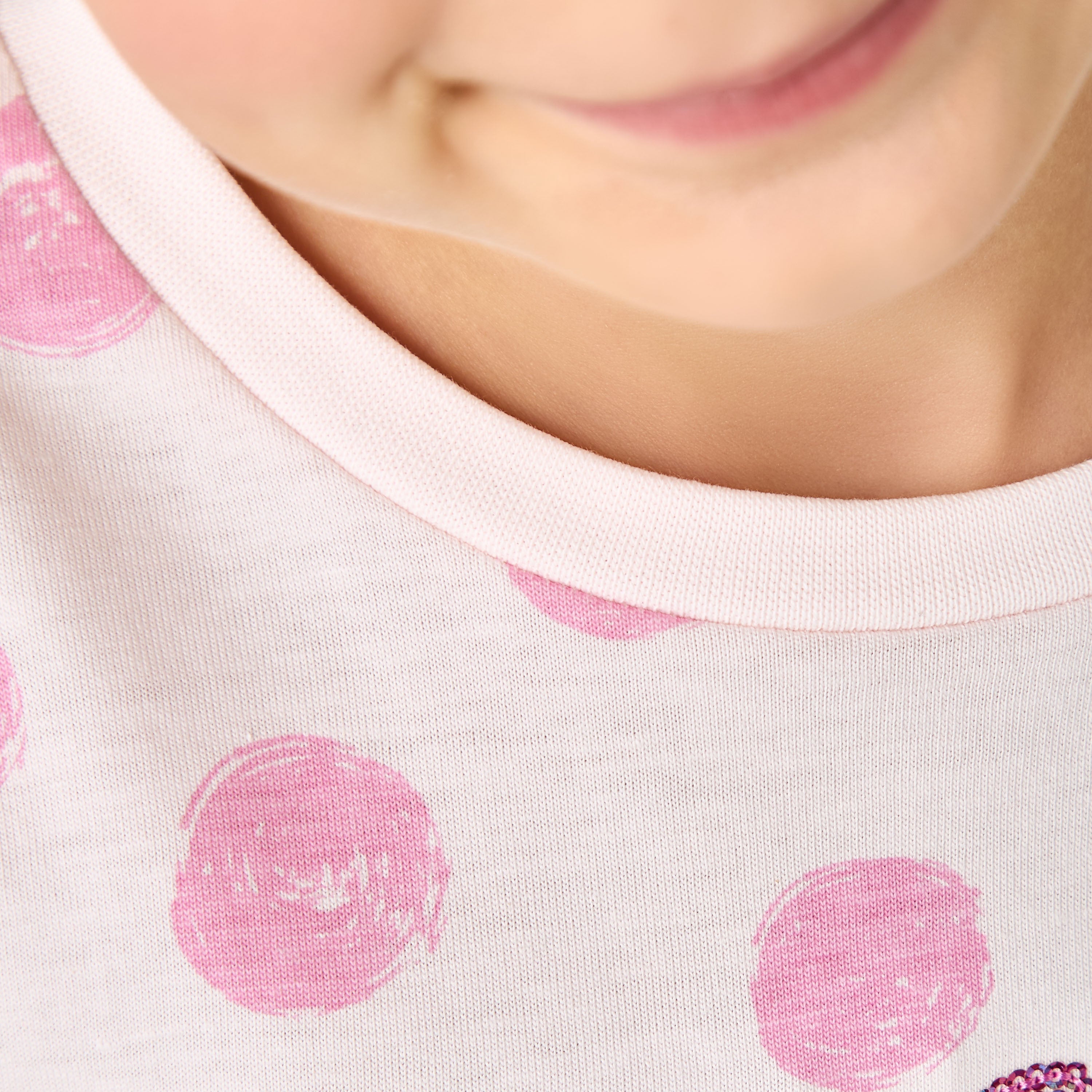 Juniors Printed T-shirt with Long Sleeves
