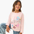 Juniors Printed T-shirt with Long Sleeves - Pink / 1-2 yrs