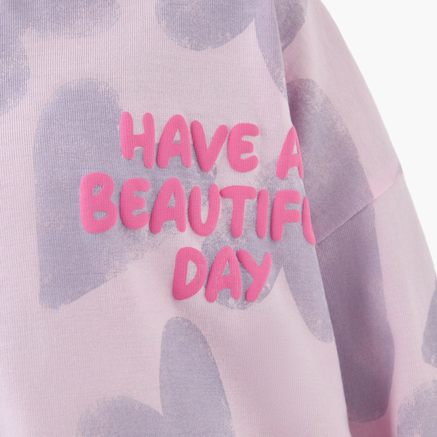 Juniors Girls Crew Neck T-Shirt with Heart Print - Cotton - Long Sleeves