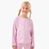 Juniors Girls Crew Neck T-shirt with Bow Print - Cotton - Long Sleeves - Purple / 1-2 yrs