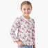 Juniors Polo Neck Short Sleeves T-shirt with Floral Print - White / 1-2 yrs