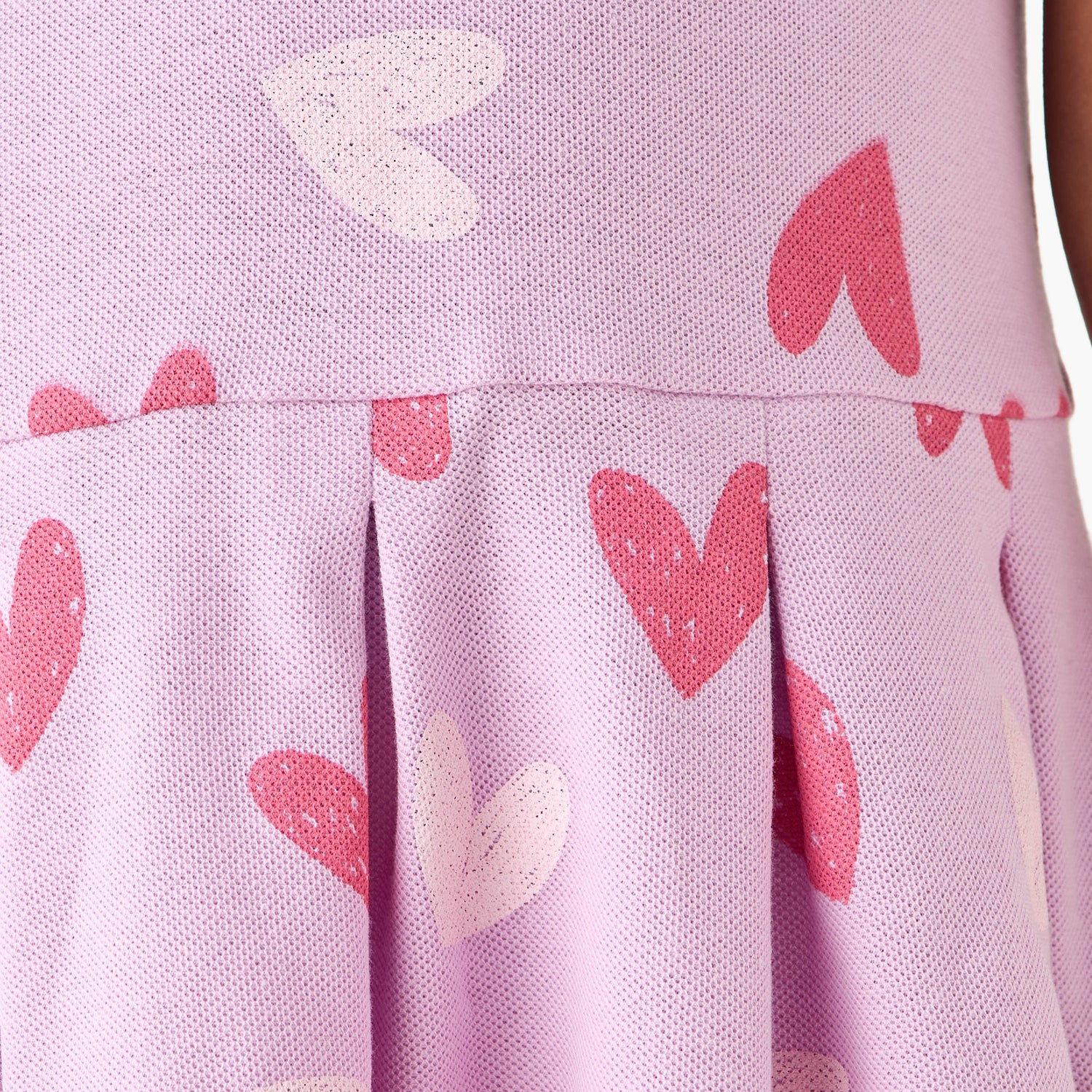 Juniors Printed Polo Dress with Short Sleeves