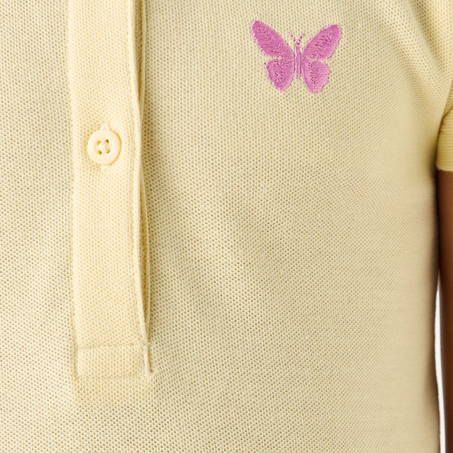 Juniors Embroidered Polo Dress with Short Sleeves