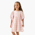 Juniors Checked A-line Dress with Round Neck - Pink / 1-2 yrs
