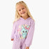 Juniors Bunny Print Hooded Sweatshirt with Long Sleeves