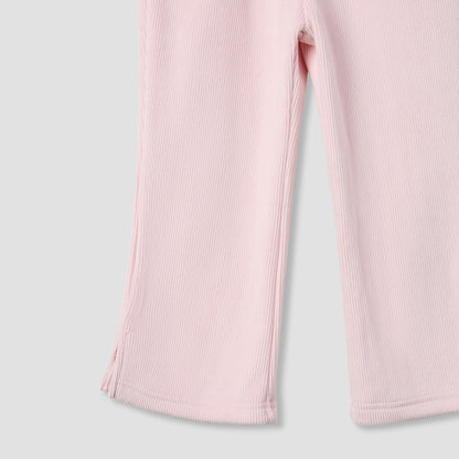 Juniors Girls Sweatshirt and Track Pants Set with Ruffle - Polyester Blend - Long Sleeves - Hood
