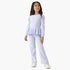 Juniors Ribbed Peplum Top and Pants Set - Purple / 1-2 yrs