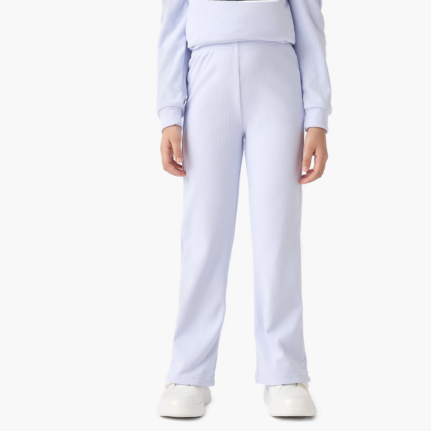 Juniors Ribbed Peplum Top and Pants Set