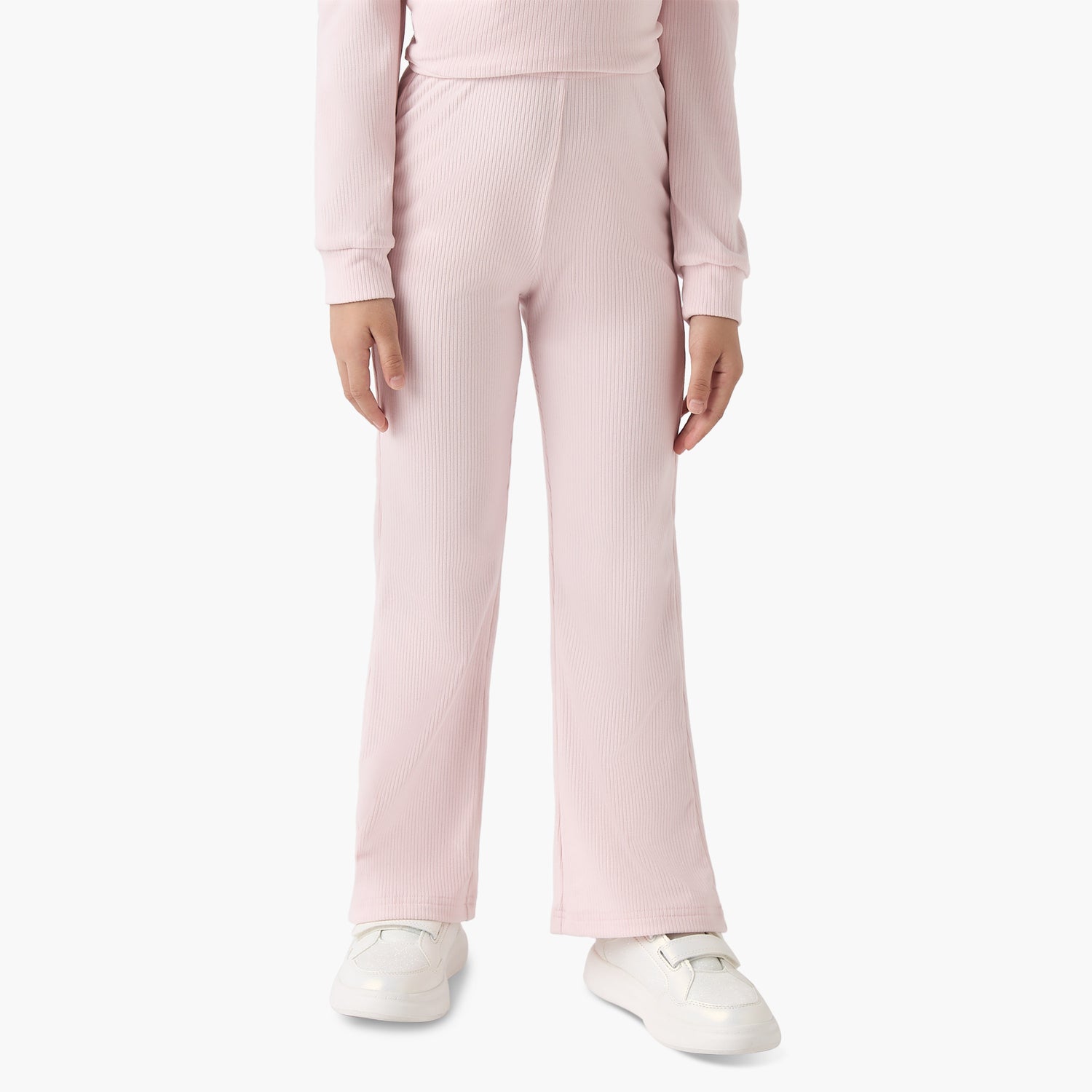 Juniors Ribbed Peplum Top and Pants Set