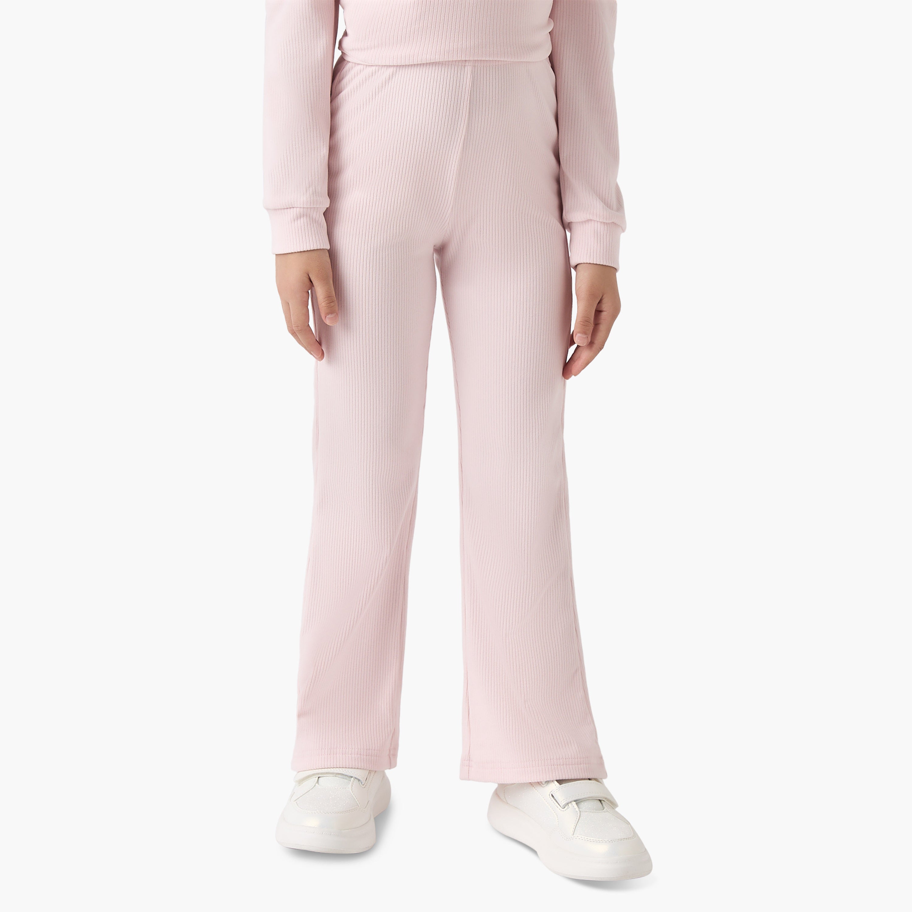 Juniors Ribbed Peplum Top and Pants Set