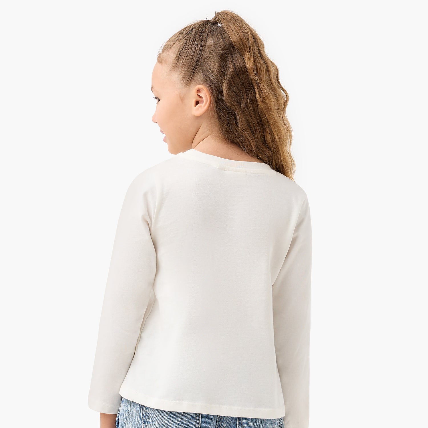 Juniors Cat Print Top with Bow Accents