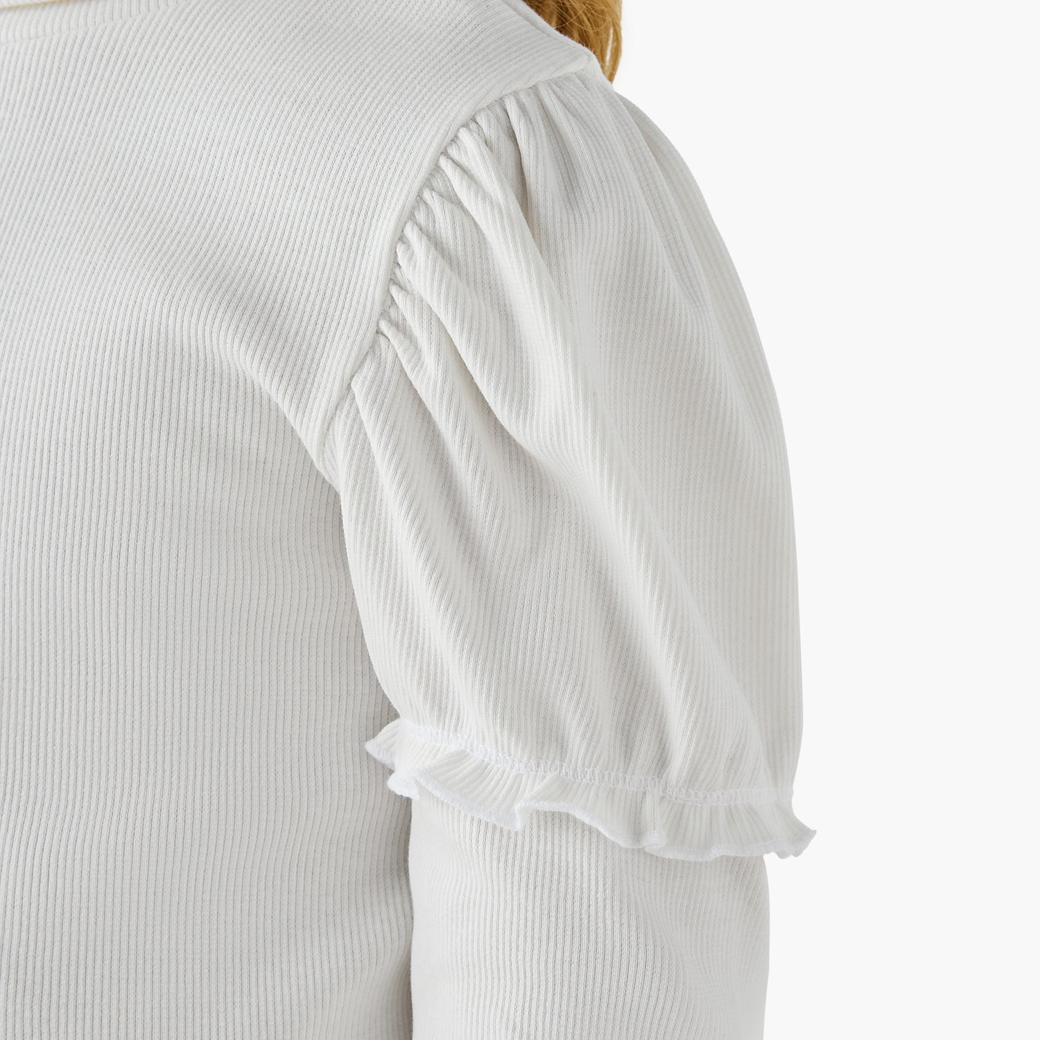 Juniors Ribbed Turtleneck Top with Long Sleeves