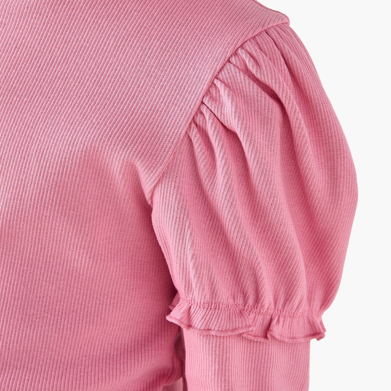 Juniors Ribbed Turtleneck Top with Long Sleeves