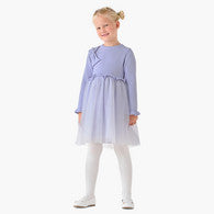 Juniors Round Neck Long Sleeves Knee Length Dress with Bow Detail-undefined-image-1