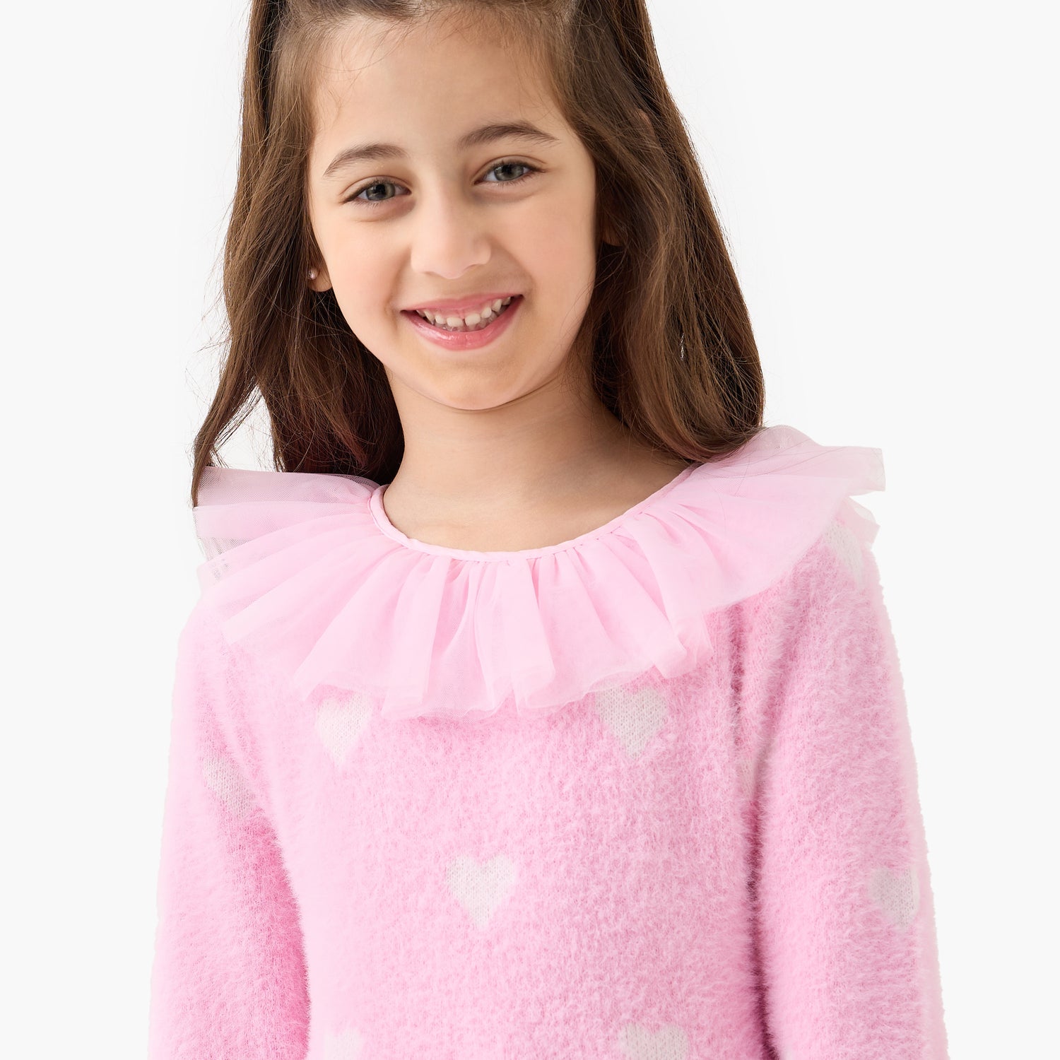 Juniors Heart Print Dress with Tights