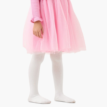 Juniors Glitter Embellished Tulle Dress with Tights