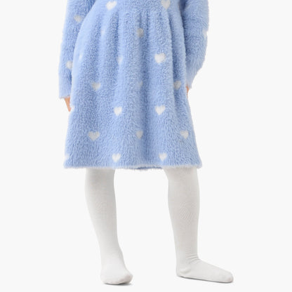 Juniors Heart Print Dress with Tights