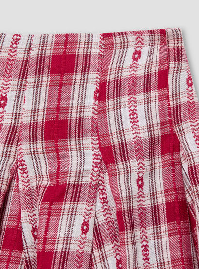 Juniors Bow Accent Top and Checked Skirt Set-baby-girls-clothing-setsandcoords-image-9