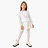 Juniors Girls Pullover and Skirt Set with Sequin Embellished - Polyester - Long Sleeves - Crew Neck - White / 6-7 yrs