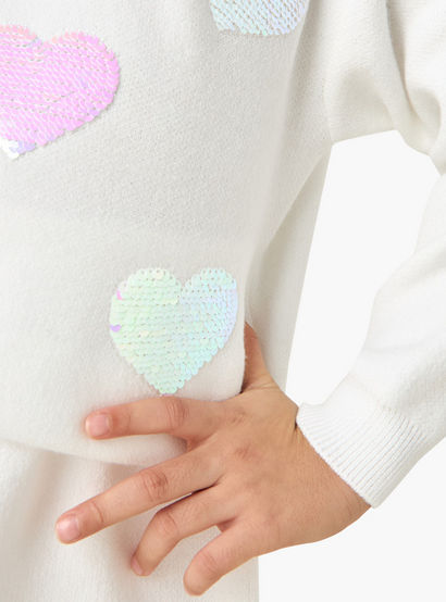 Juniors Girls Pullover and Skirt Set with Sequin Embellished - Polyester - Long Sleeves - Crew Neck-baby-girls-clothing-setsandcoords-image-5