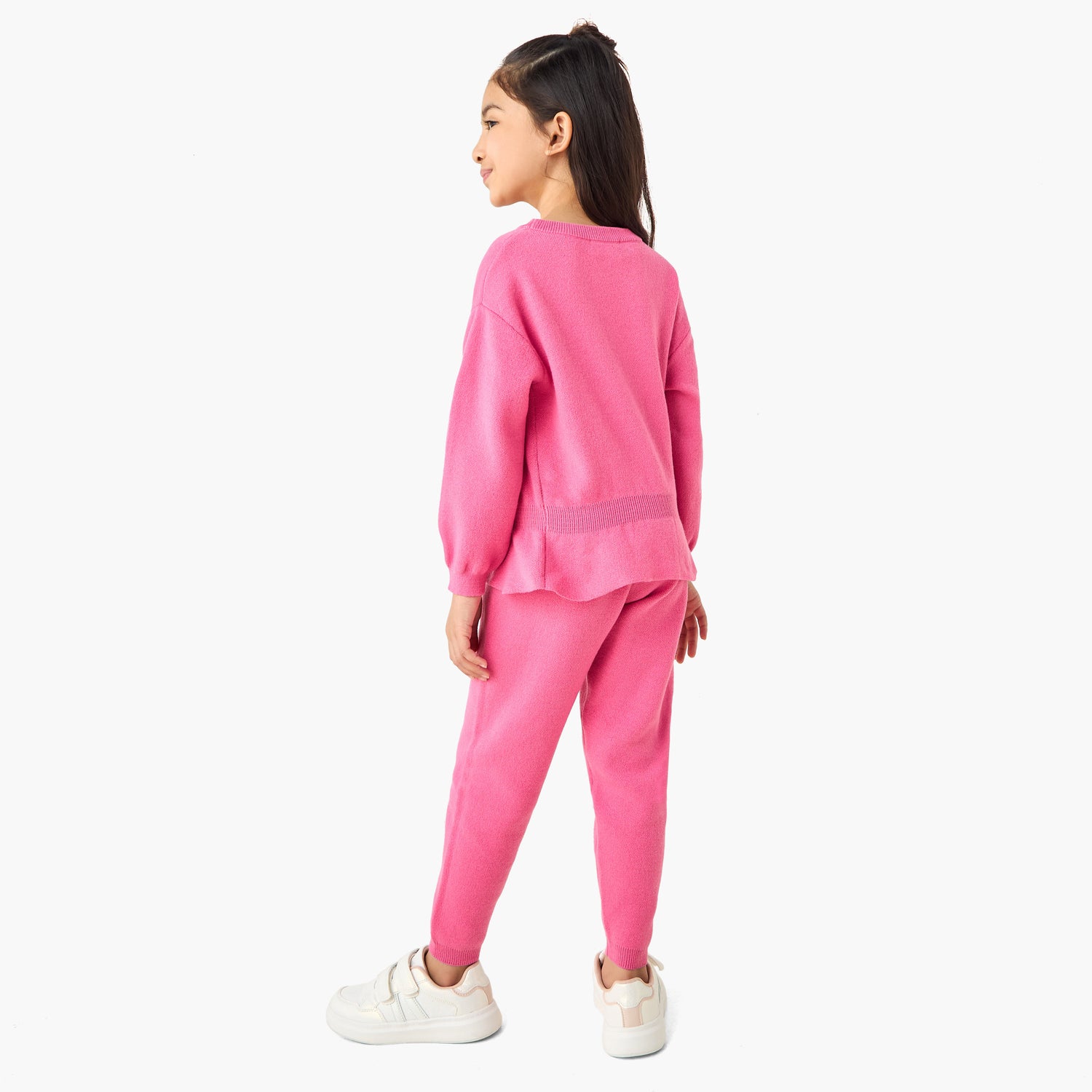 Juniors Girls Pullover and Joggers Set with Applique - Polyester Blend - Long Sleeves - Crew Neck