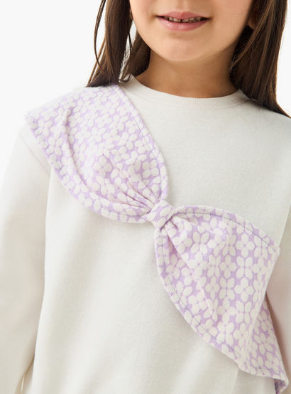 Juniors Printed Bow Detail Top and Pants Set-baby-girls-clothing-setsandcoords-image-5